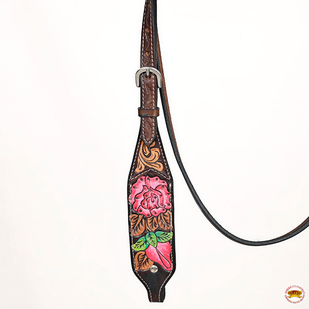 HILASON Western Horse Headstall Breast Collar Leather Brown