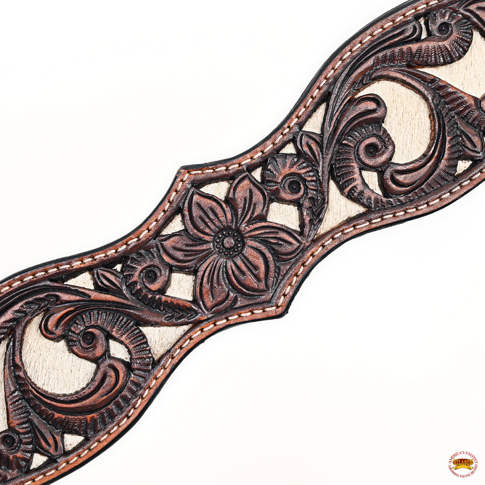 HILASON Western Horse Headstall Breast Collar Leather Brown
