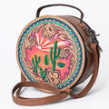 American Darling Hand-Tooled Genuine Leather Canteen Bag