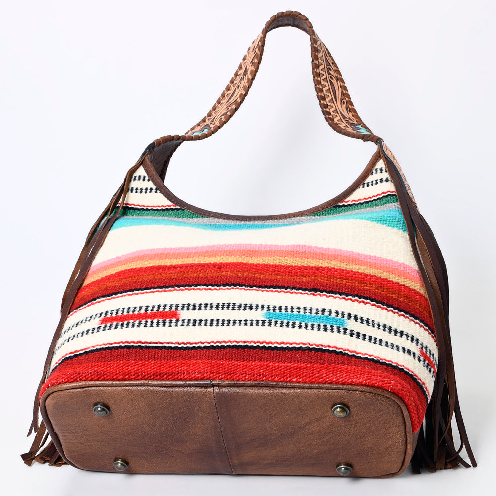 Hobo Hair On Saddle Blanket Genuine Leather Western Bag For Women