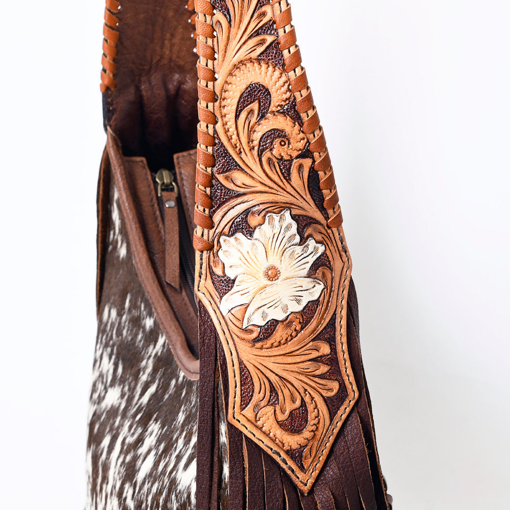 Hobo Hair On Saddle Blanket Genuine Leather Western Bag For Women