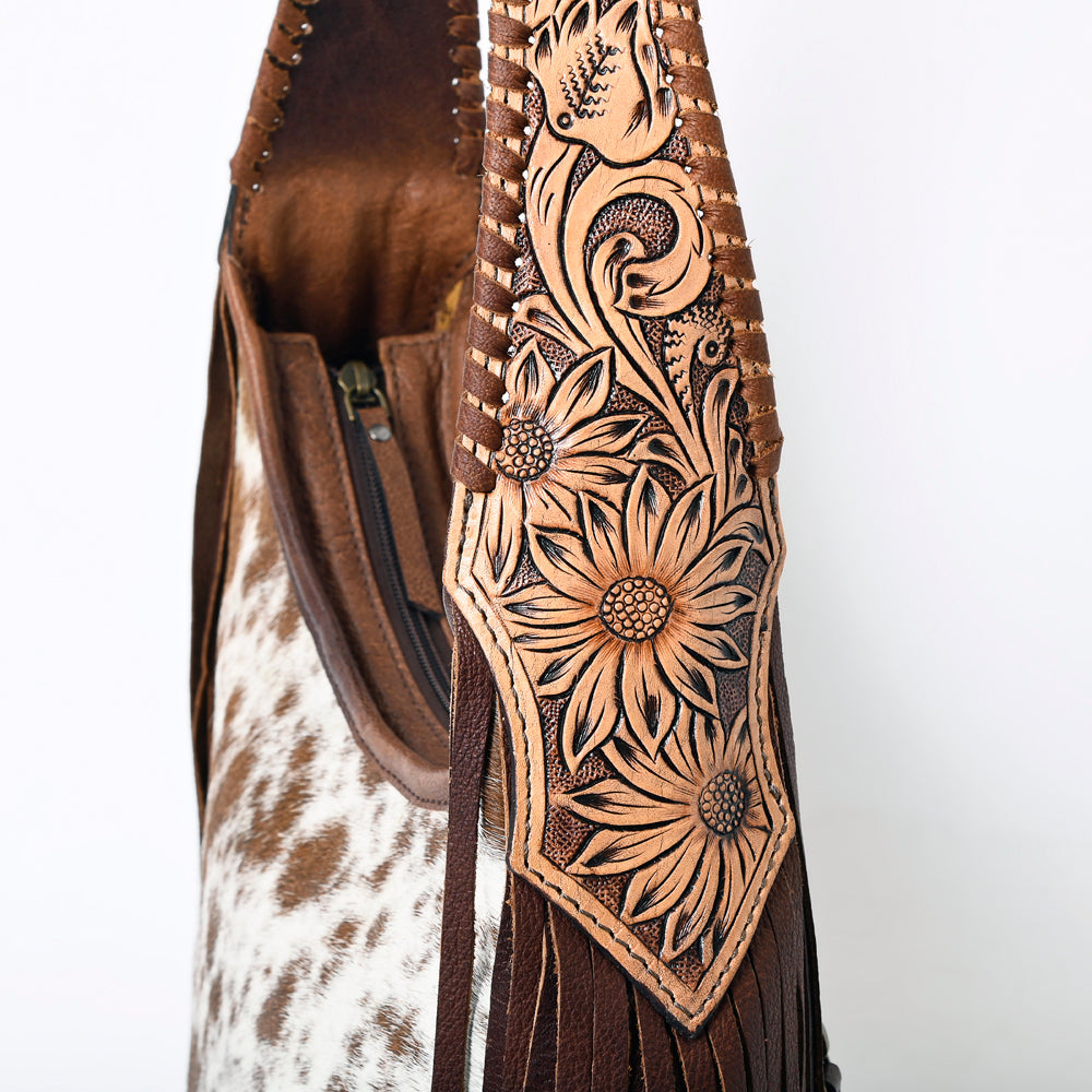 Hobo Hair On Saddle Blanket Genuine Leather Western Bag For Women