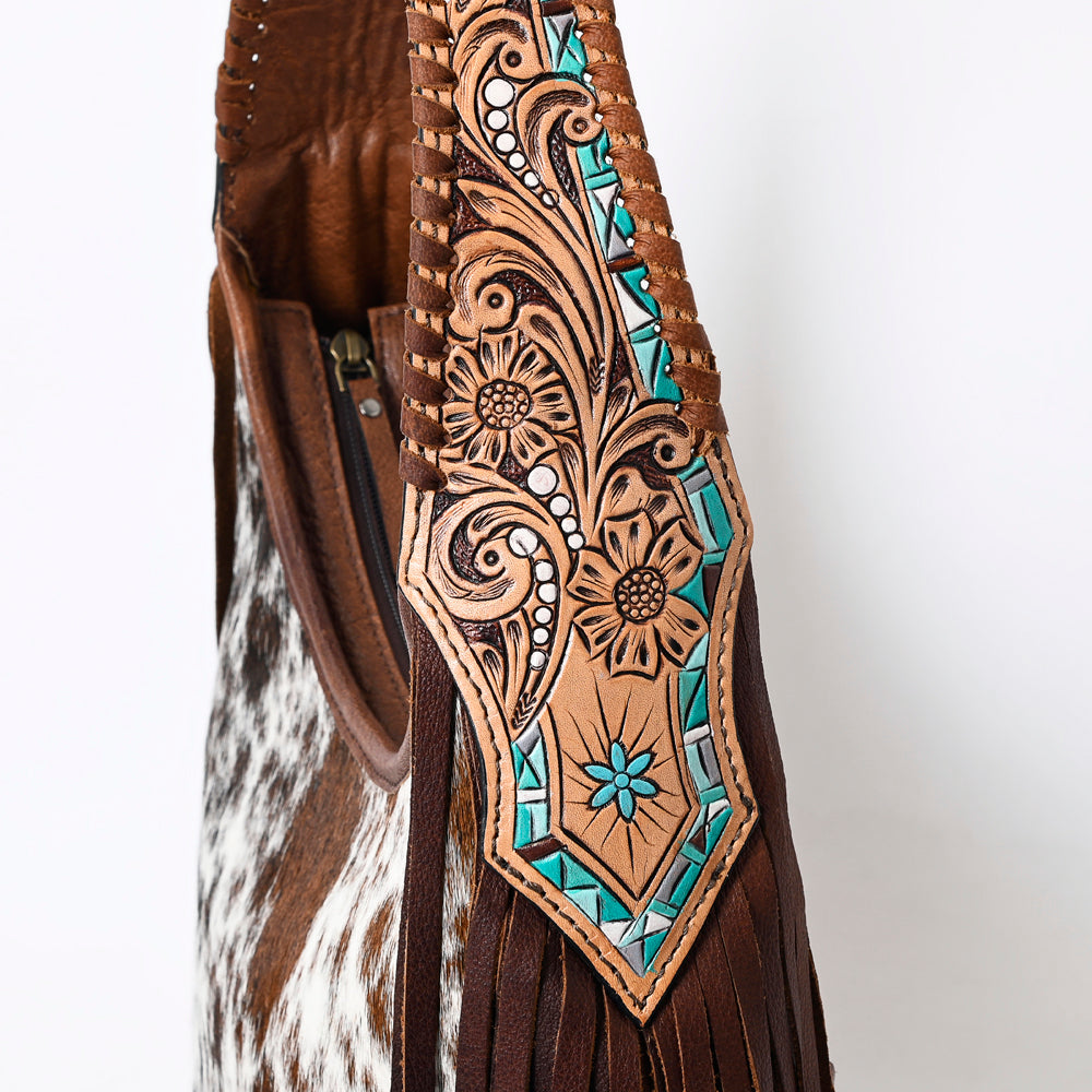 Hobo Hair On Saddle Blanket Genuine Leather Western Bag For Women
