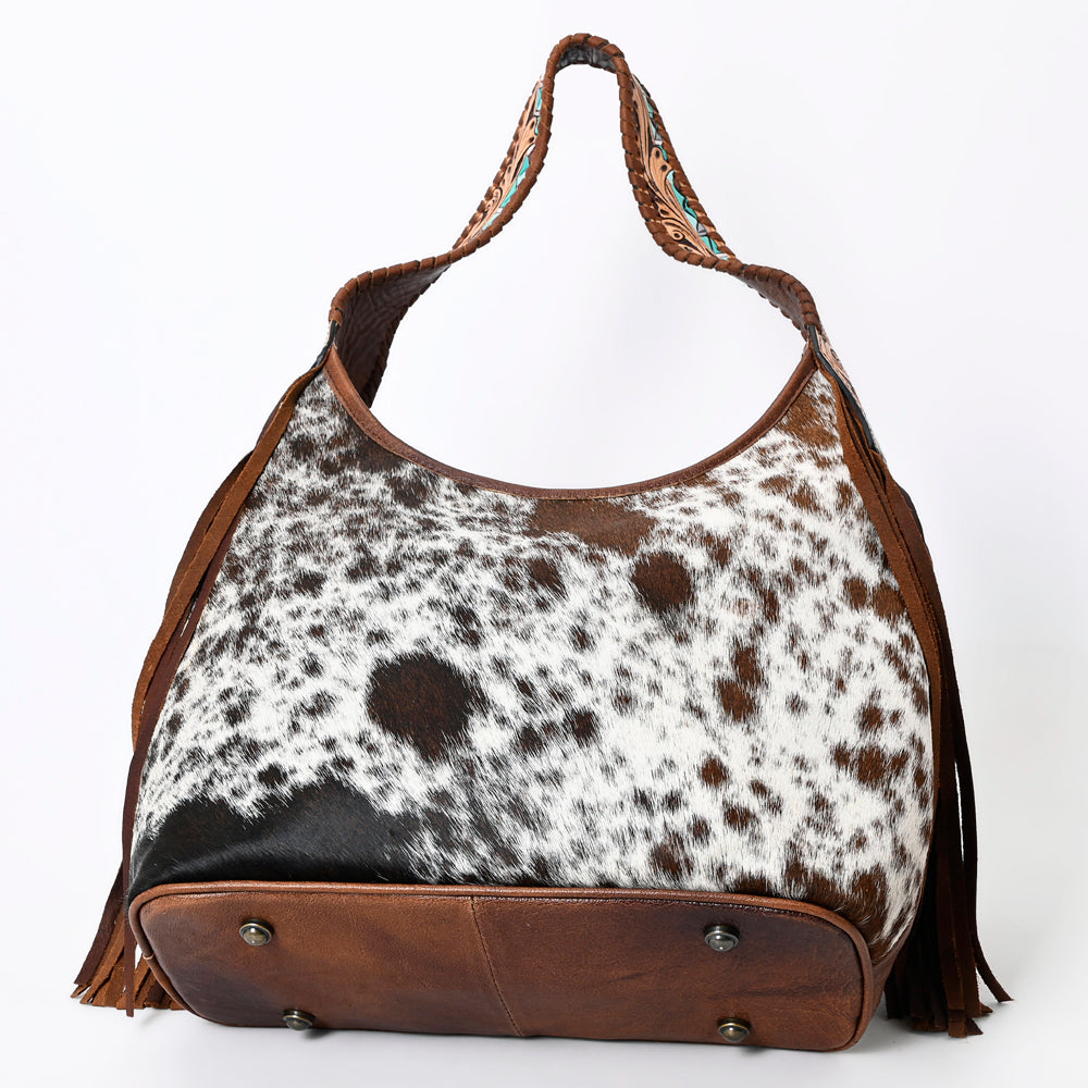 Hobo Hair On Saddle Blanket Genuine Leather Western Bag For Women