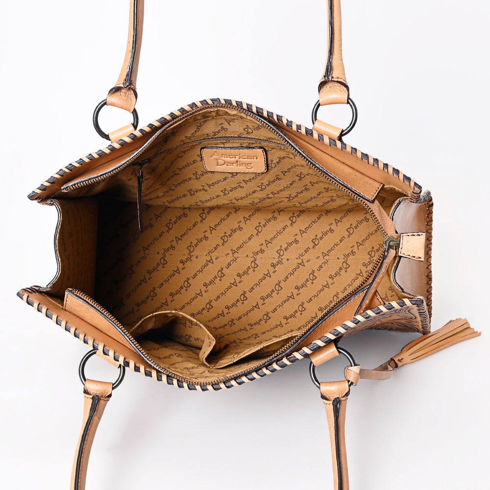 American Darling Hand-Tooled Genuine Leather Bag