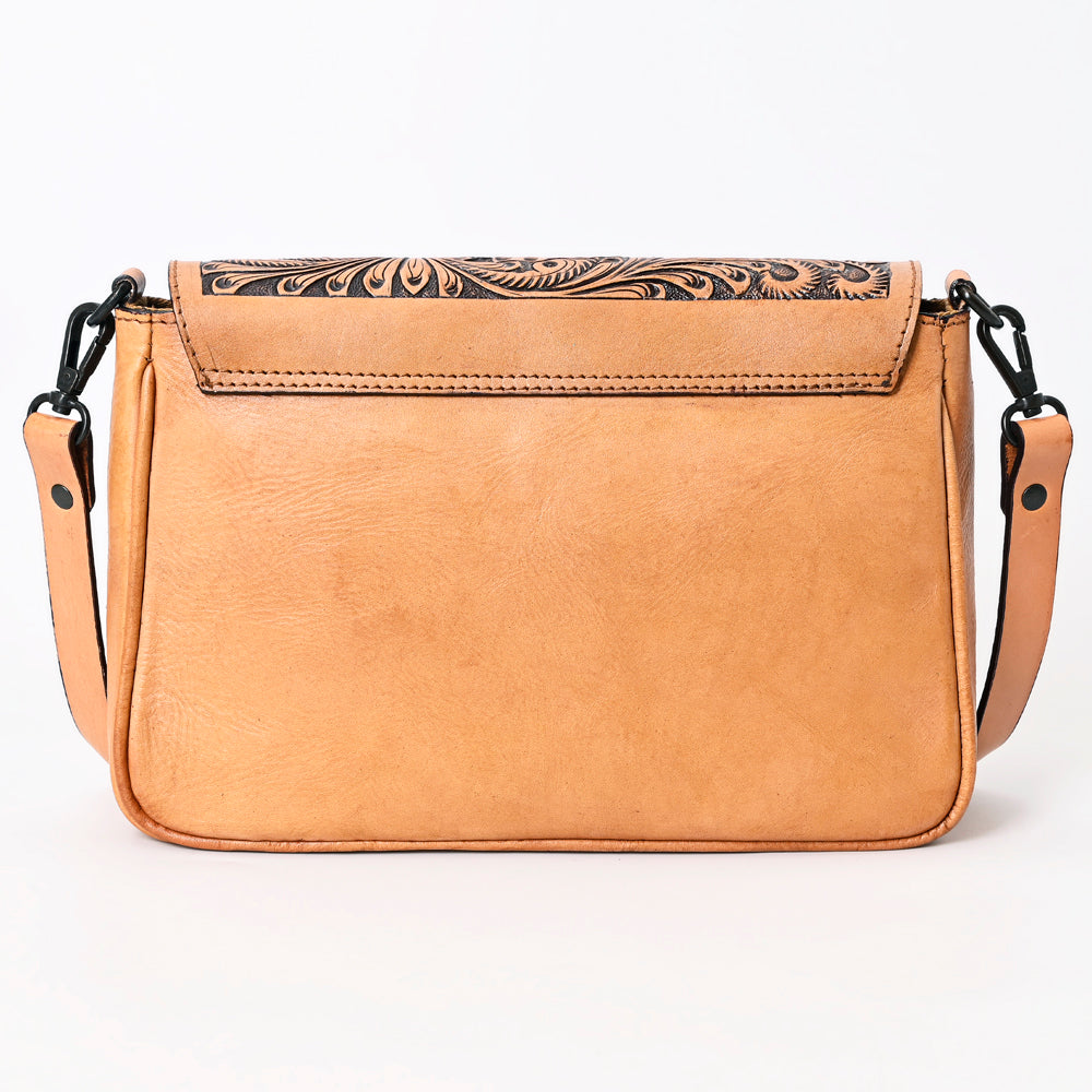 American Darling Hand-Tooled Genuine Leather Crossbody Bag