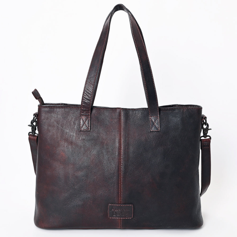 American Darling Hand-Tooled Hair-On Genuine Leather Bag