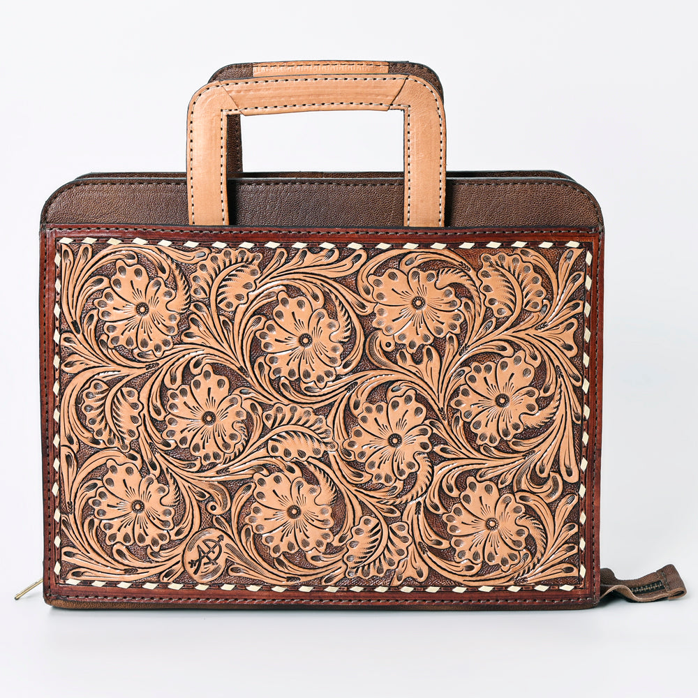 American Darling Briefcase Hand Tooled Genuine Leather