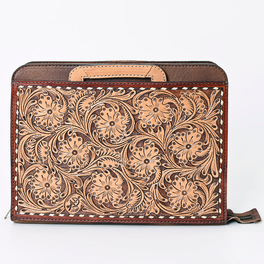 American Darling Briefcase Hand Tooled Genuine Leather