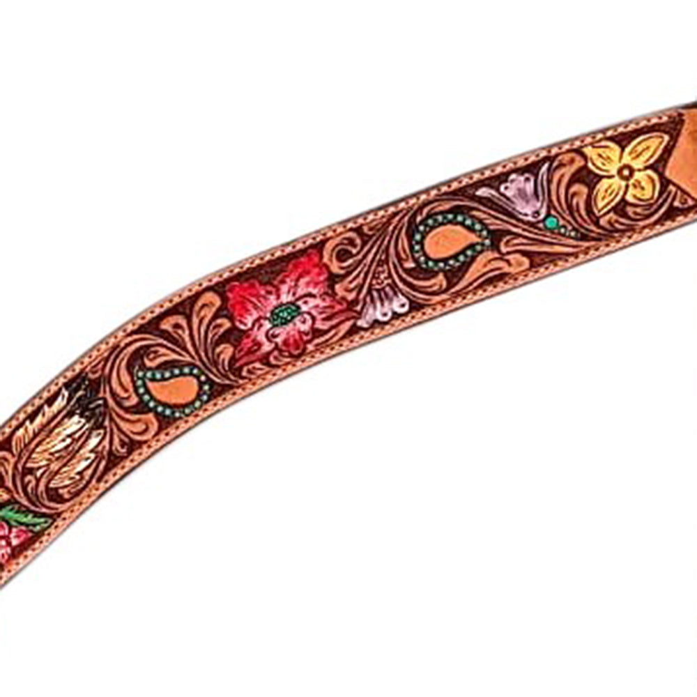 HILASON Western Horse Headstall Breast Collar Tack American Leather Tan | Set for Horses