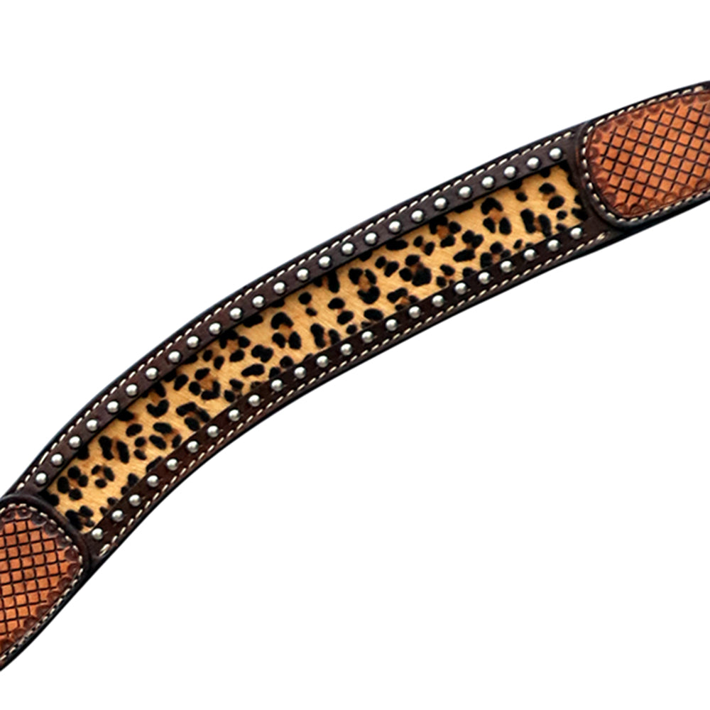 HILASON Western Leather Horse Headstall Breast Collar American Dark Brown Harness | Tack Set for Horses