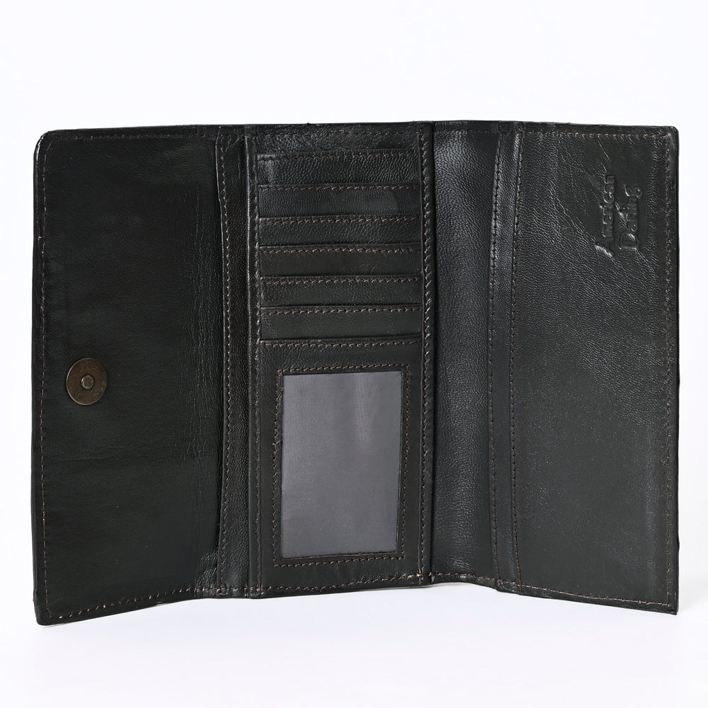 American Darling Wallet Hand Tooled Genuine Leather Western Women Bag | Wristlet Travel