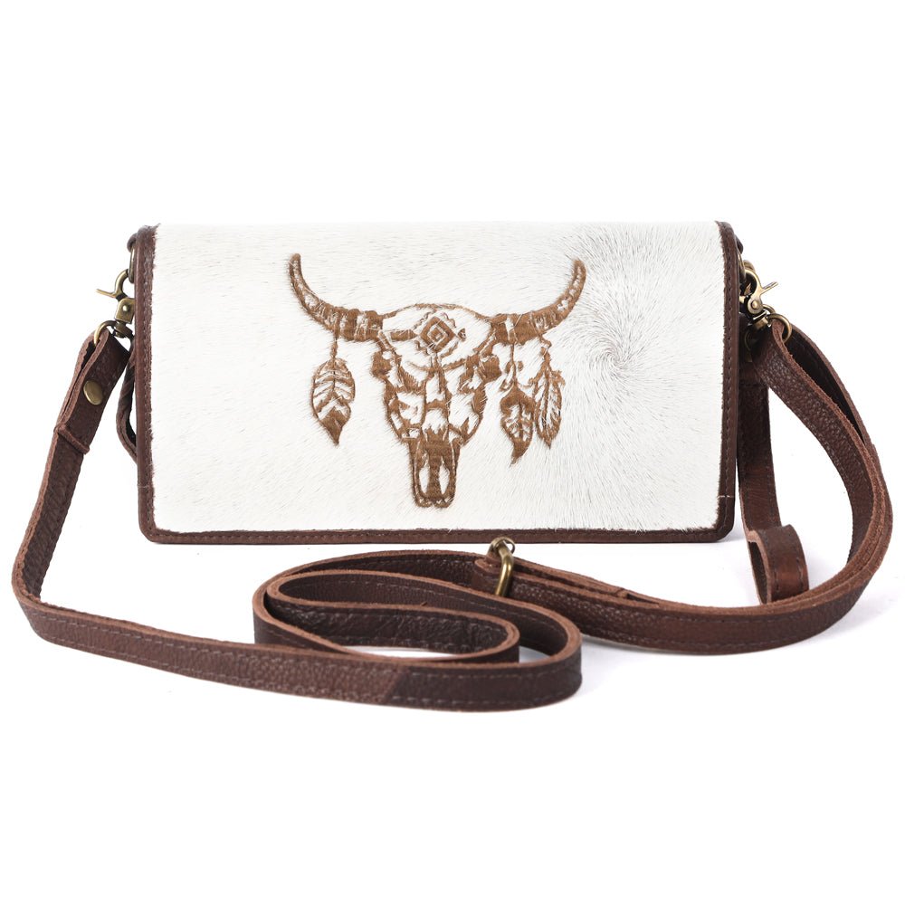 American Darling Organiser Hair-On Hand Tooled Genuine Leather