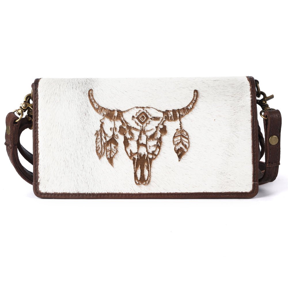 American Darling Organiser Hair-On Hand Tooled Genuine Leather