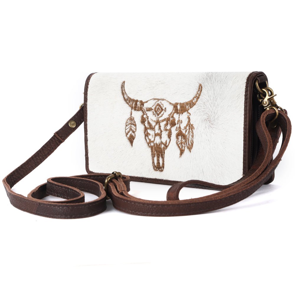 American Darling Organiser Hair-On Hand Tooled Genuine Leather