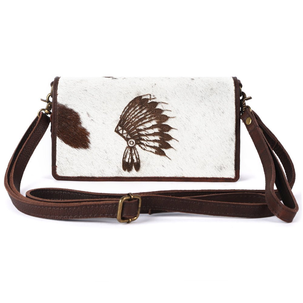 American Darling Organiser Hair-On Hand Tooled Genuine Leather