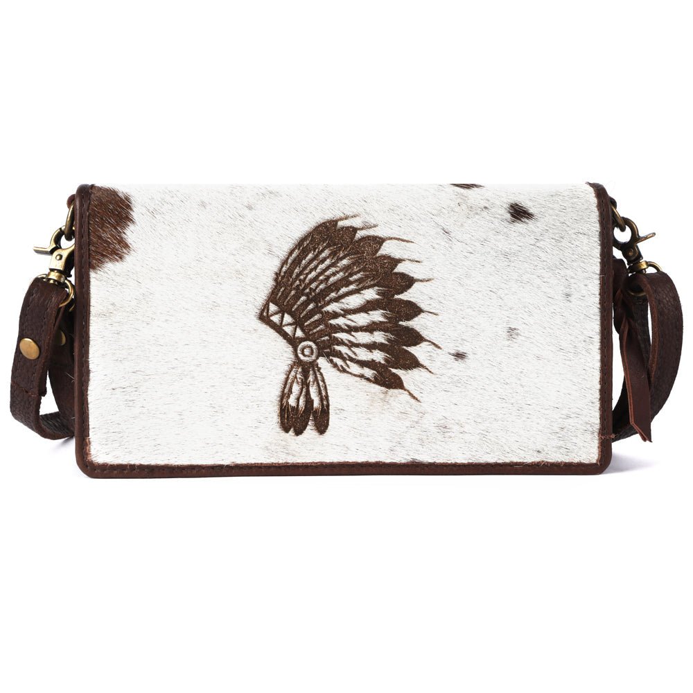 American Darling Organiser Hair-On Hand Tooled Genuine Leather