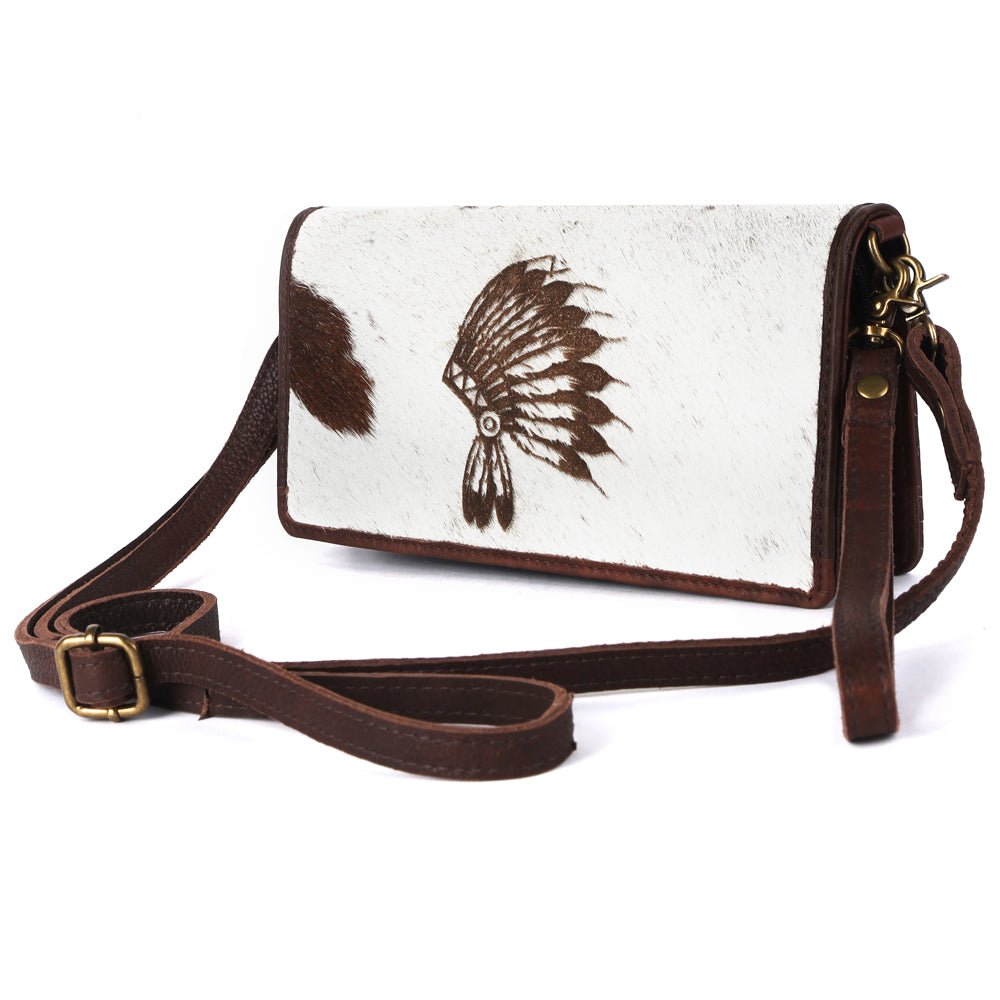 American Darling Organiser Hair-On Hand Tooled Genuine Leather