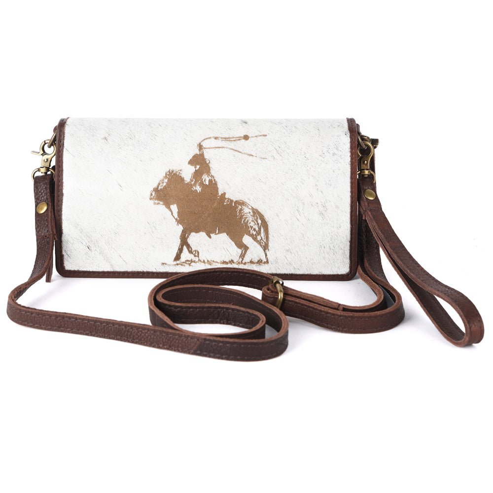 American Darling Organiser Hair-On Hand Tooled Genuine Leather