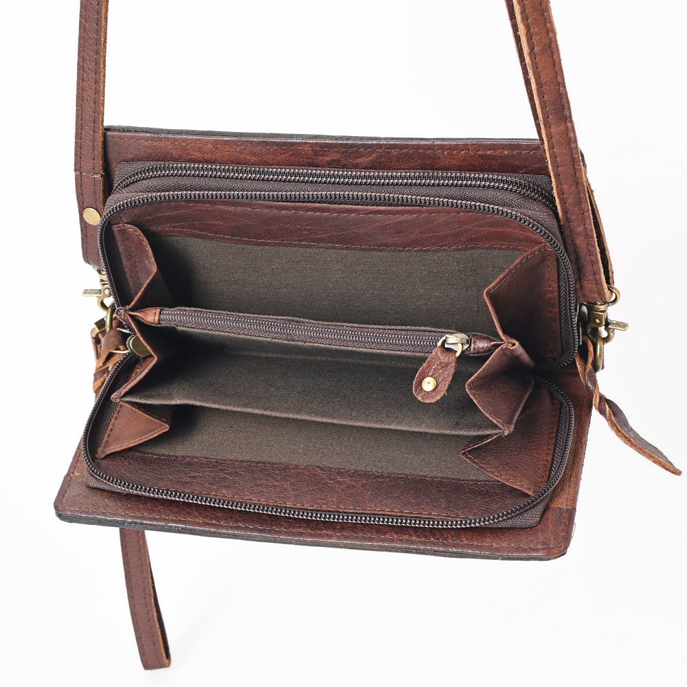 American Darling Organiser Hair-On Hand Tooled Genuine Leather