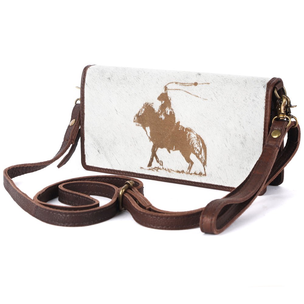 American Darling Organiser Hair-On Hand Tooled Genuine Leather
