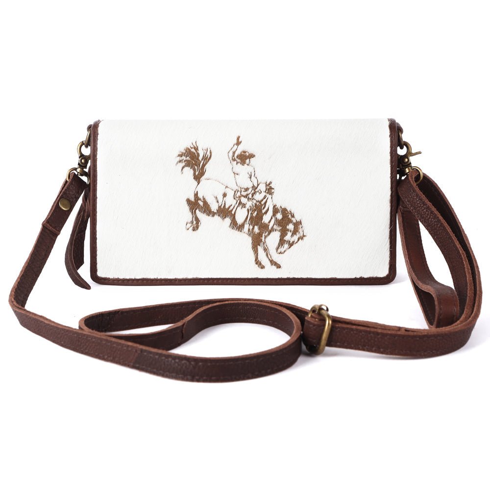 American Darling Organiser Hair-On Hand Tooled Genuine Leather