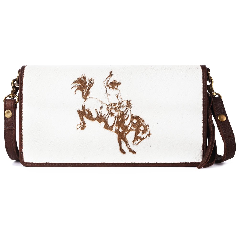 American Darling Organiser Hair-On Hand Tooled Genuine Leather
