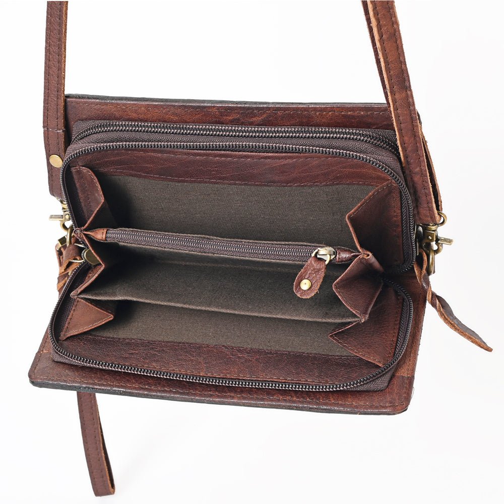 American Darling Organiser Hair-On Hand Tooled Genuine Leather
