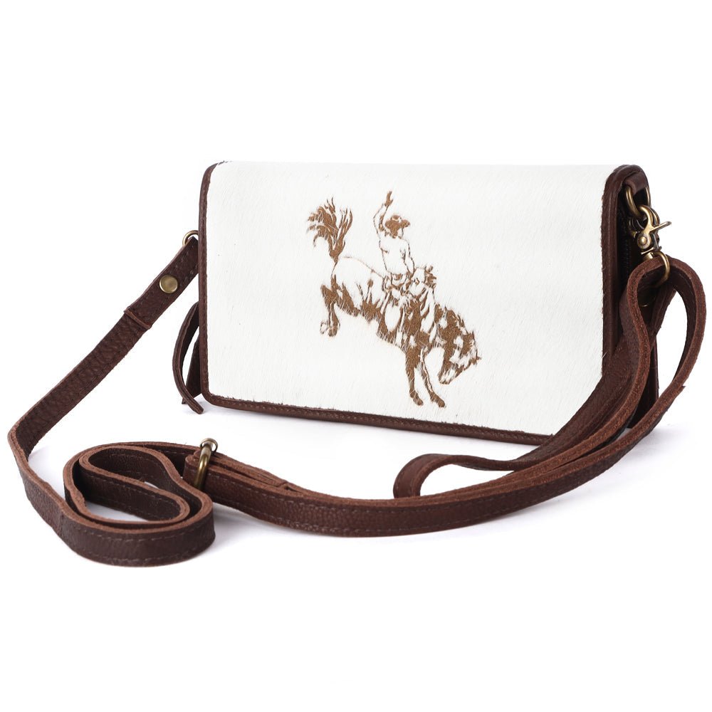 American Darling Organiser Hair-On Hand Tooled Genuine Leather