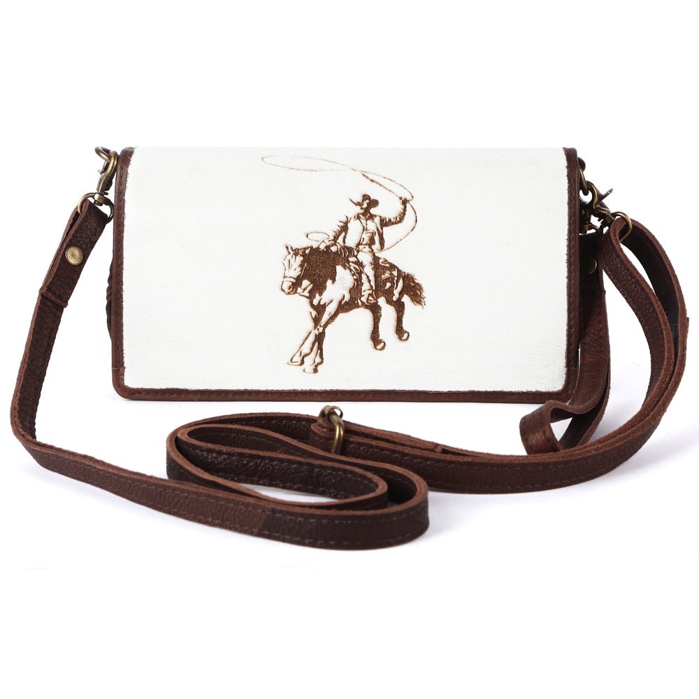 American Darling Organiser Hair-On Hand Tooled Genuine Leather
