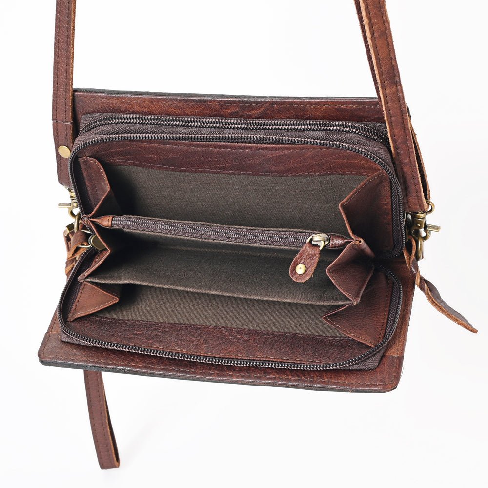 American Darling Organiser Hair-On Hand Tooled Genuine Leather