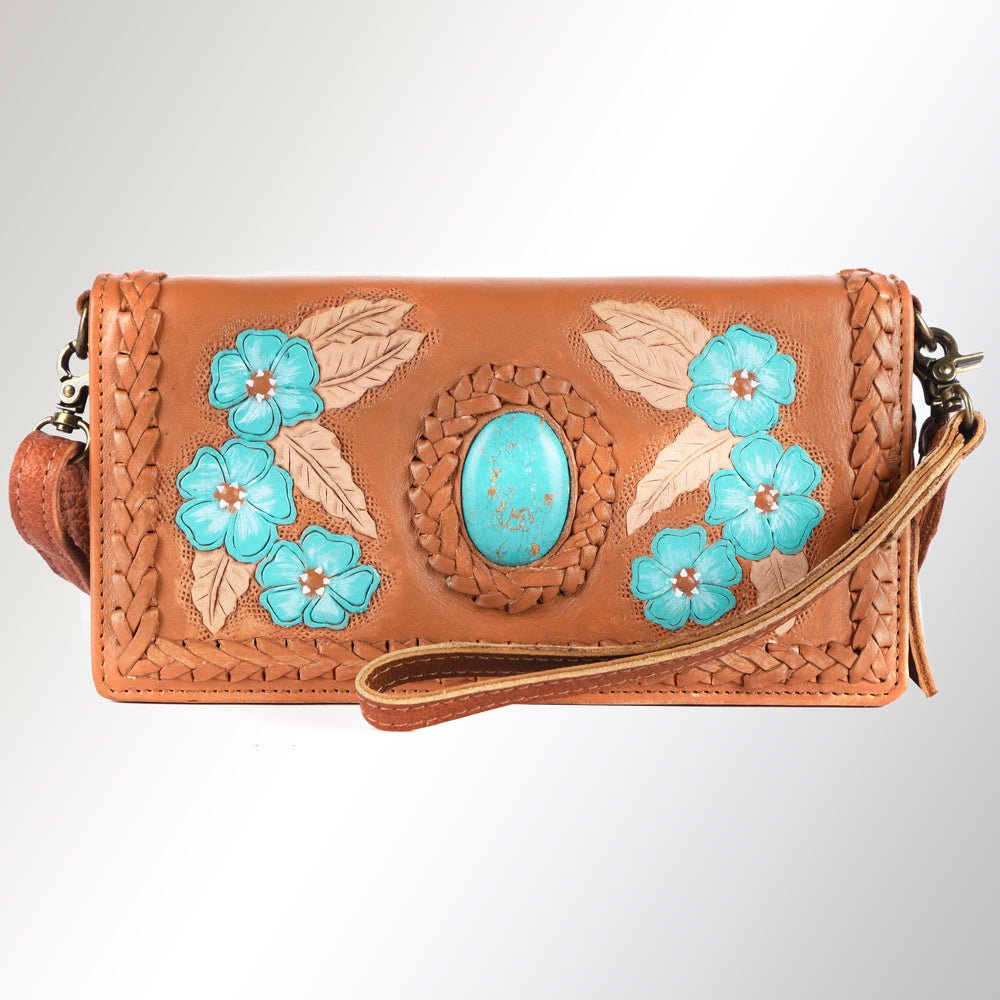 American Darling Organiser Hair-On Hand Tooled Genuine Leather