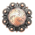 Hilason Berry Carved Antique Nickel Concho Screw-Back