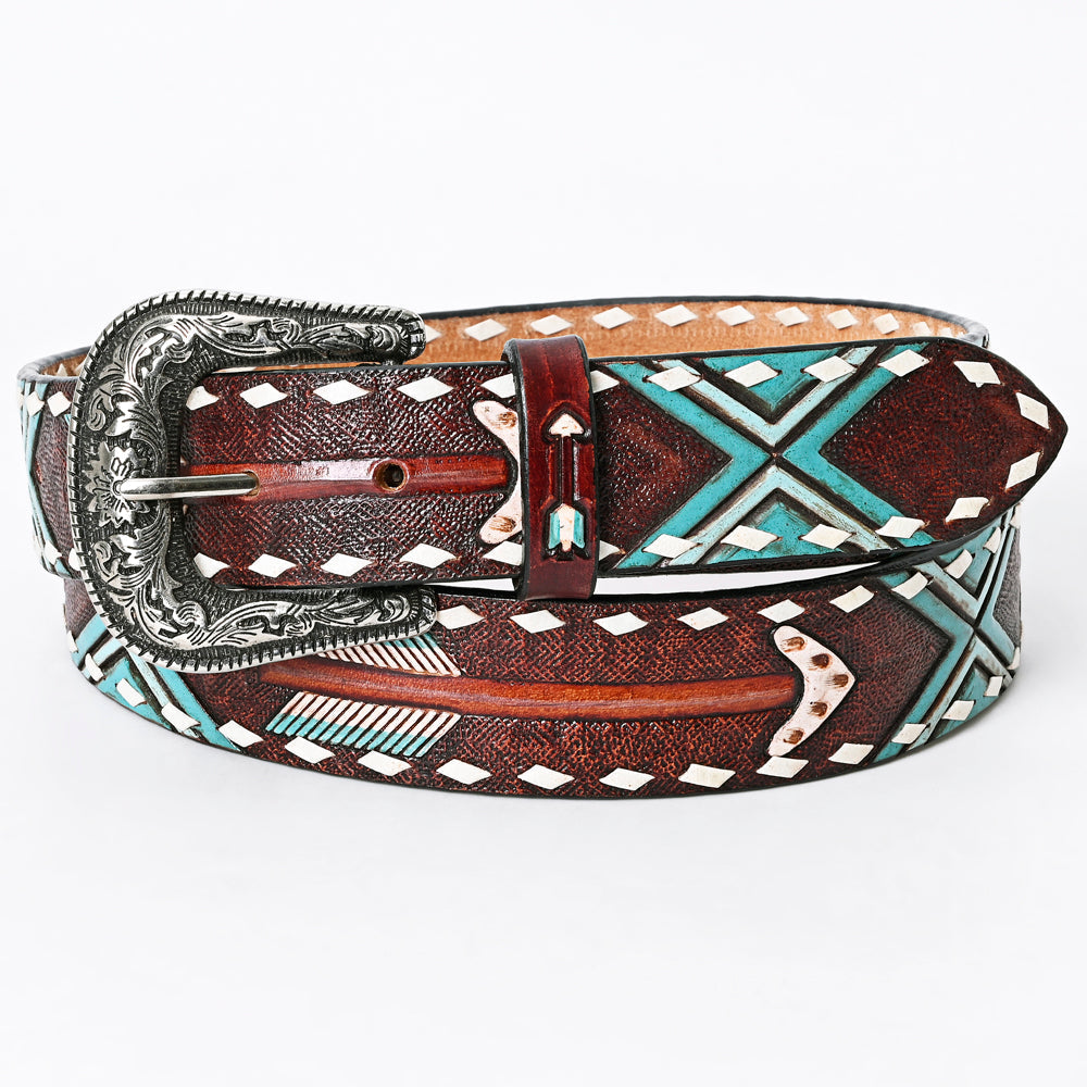 American Darling Beautifully Hand Tooled Genuine American Leather Belt Men and  Women