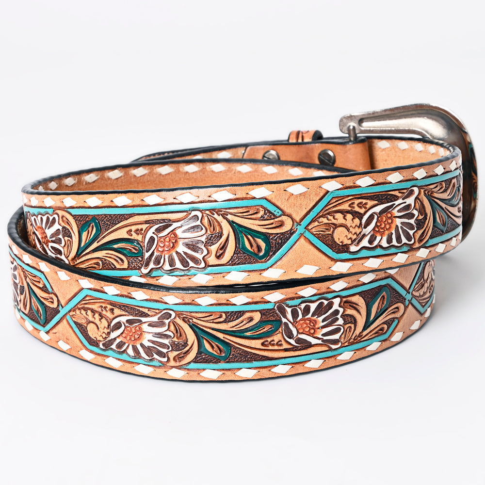 American Darling Beautifully Hand Tooled Genuine American Leather Belt Men and  Women
