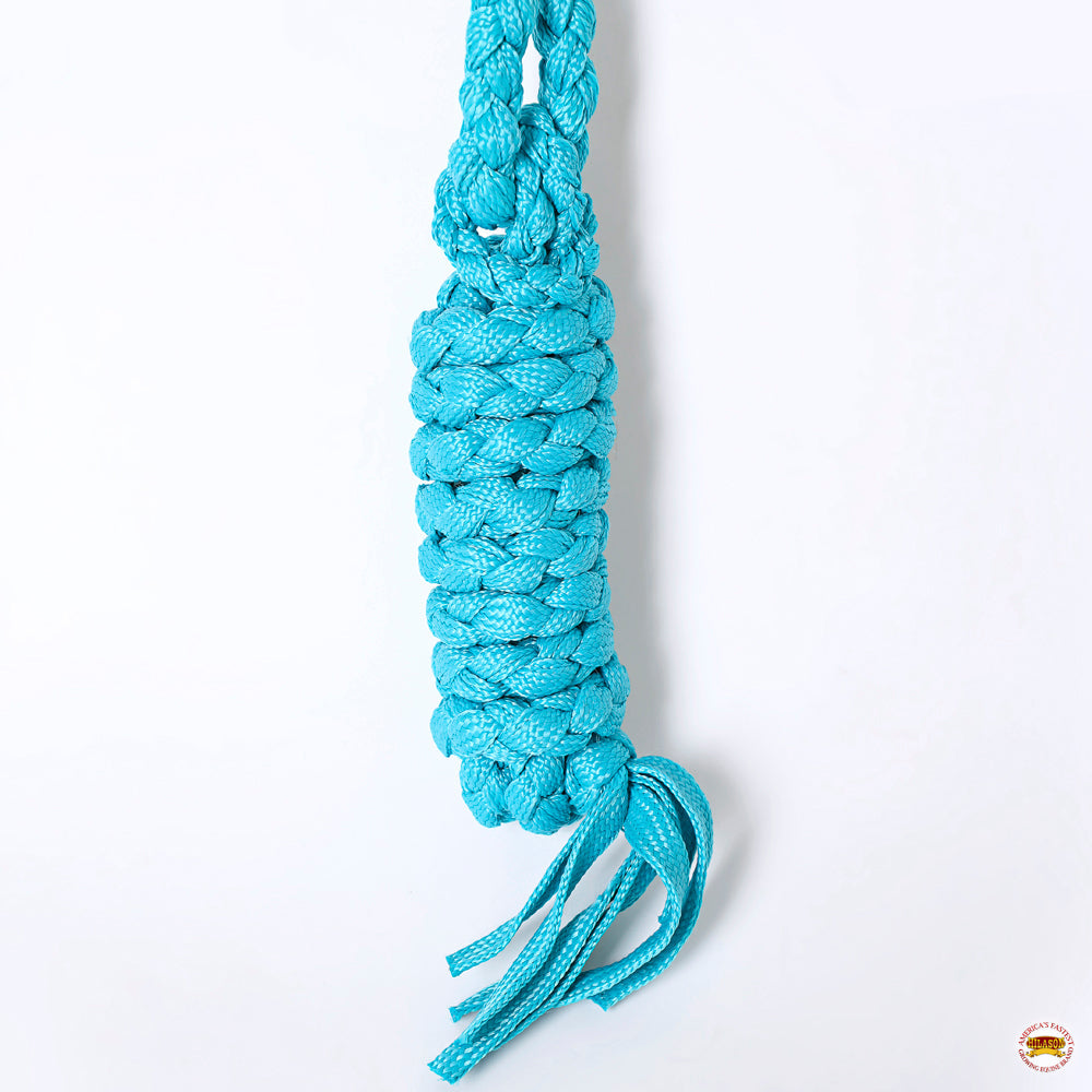 Hilason Braided Nylon Knotted Rope Horse Halter With 8 Ft. Lead Rope Heavy Duty Training Halter
