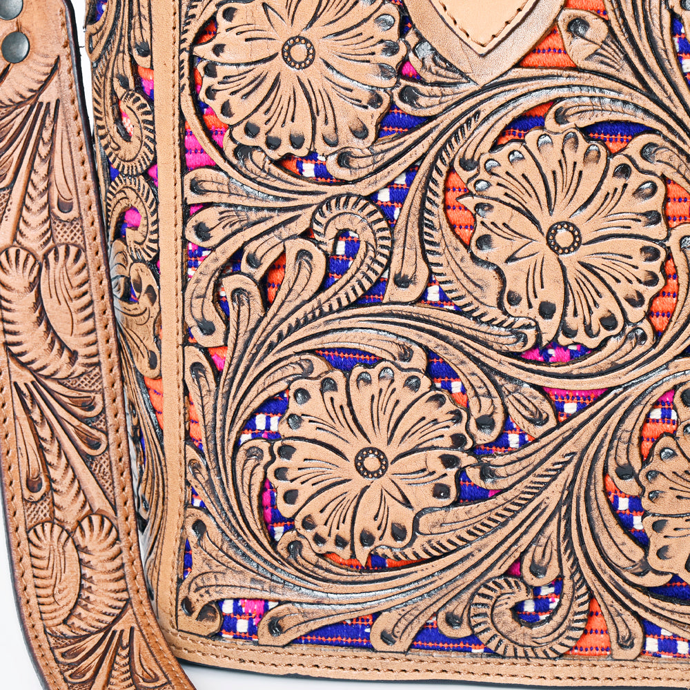 American Darling Hand-Tooled Genuine Leather Bag