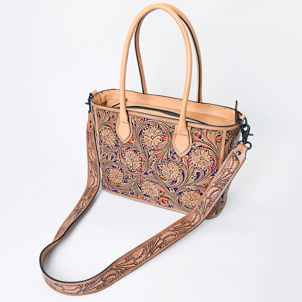 American Darling Hand-Tooled Genuine Leather Bag