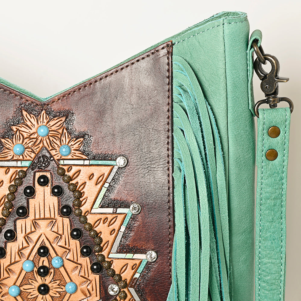 American Darling Hand-Tooled Genuine Leather Bag