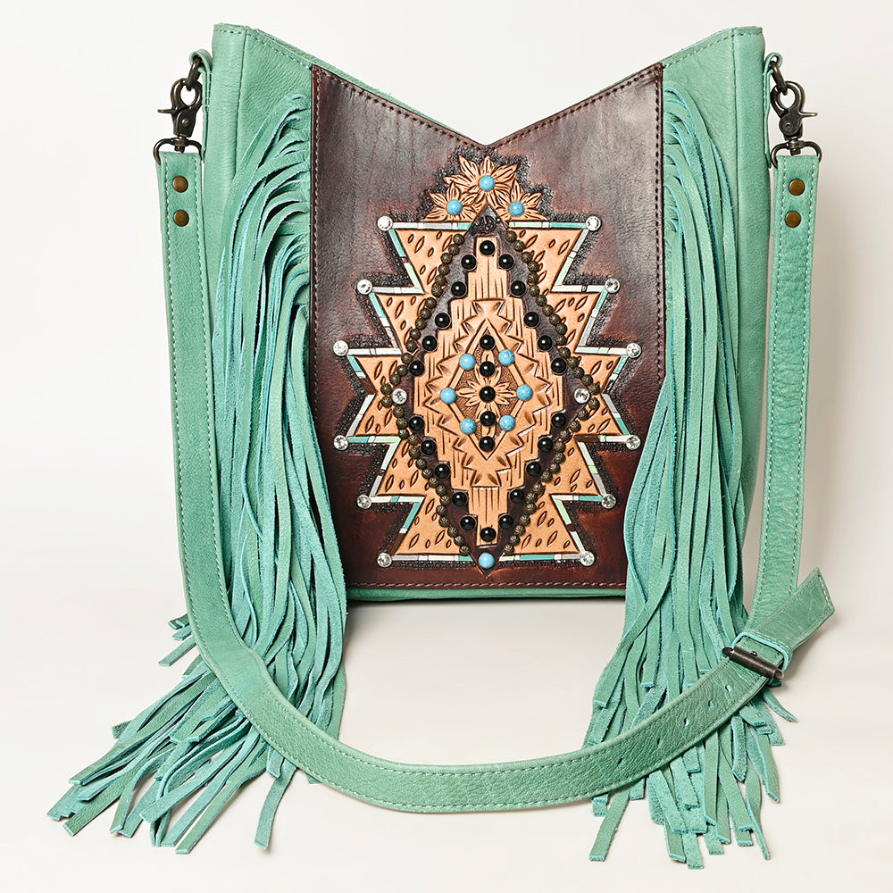 American Darling Hand-Tooled Genuine Leather Bag