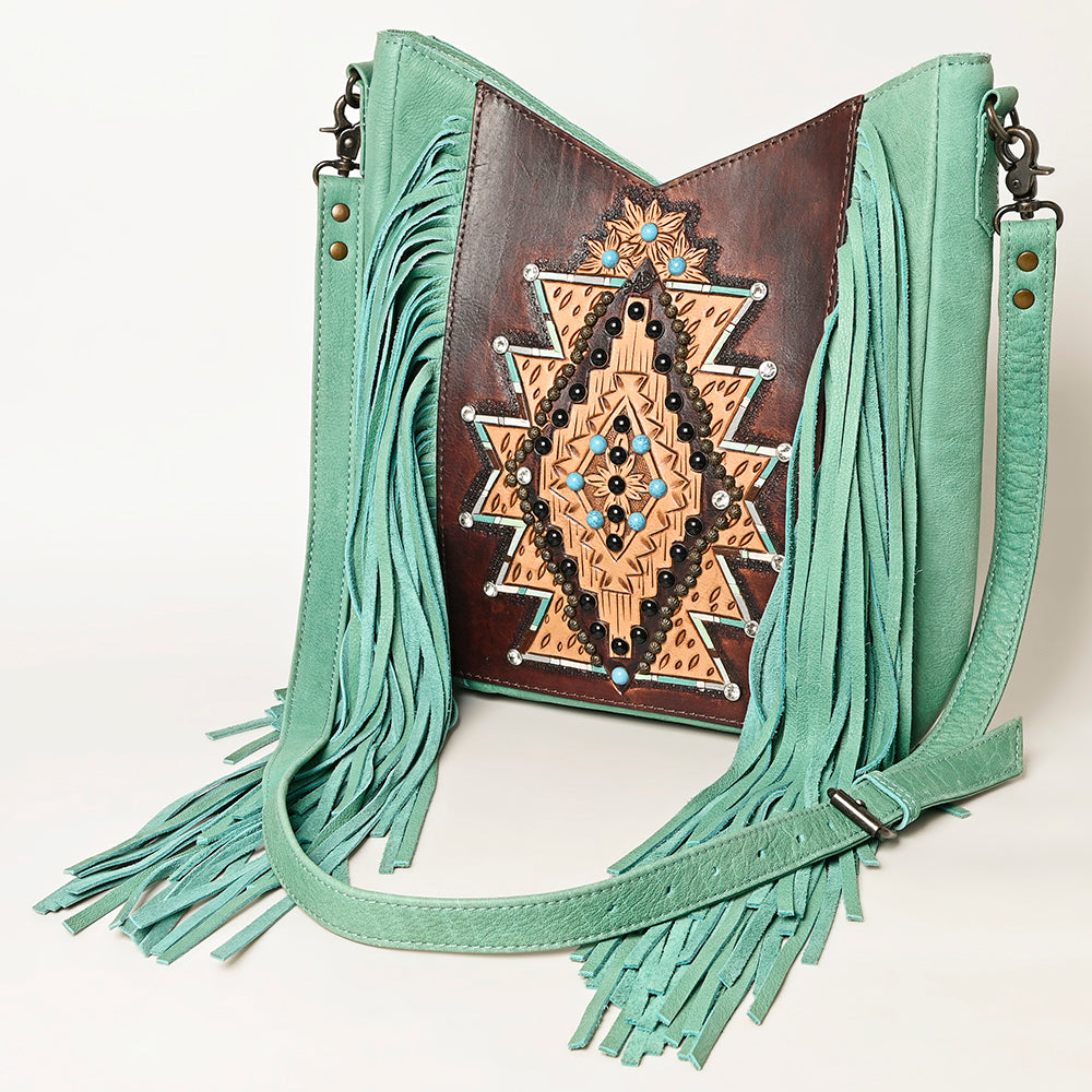 American Darling Hand-Tooled Genuine Leather Bag