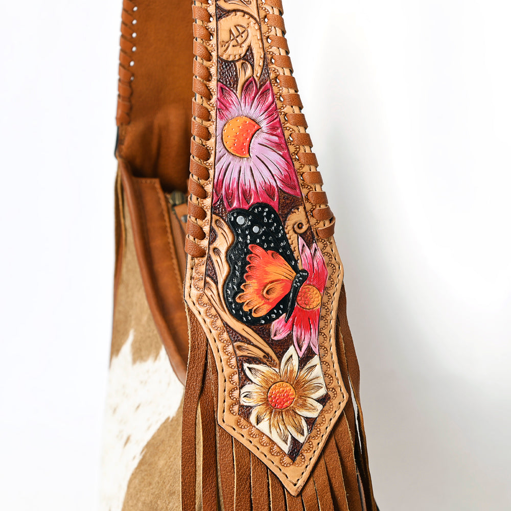 Hobo Hair On Saddle Blanket Genuine Leather Western Bag For Women