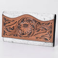 OHLAY WALLET Hand Tooled Hair-on Genuine Leather women bag western