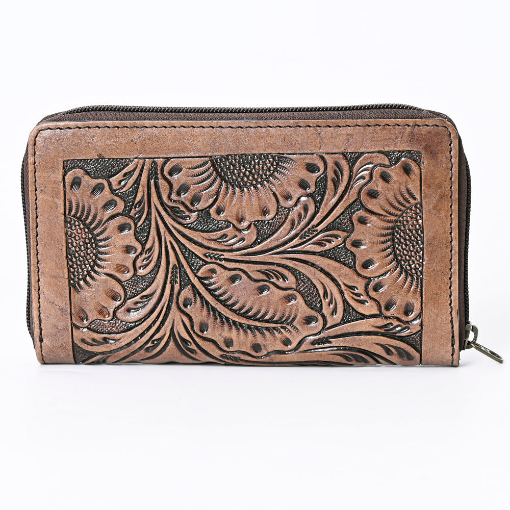 Ohlay Wallet Hand Tooled Genuine Leather