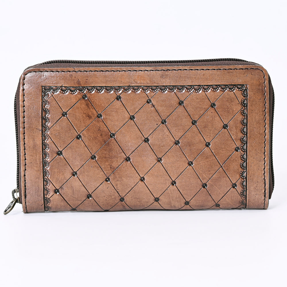 Ohlay Wallet Hand Tooled Genuine Leather