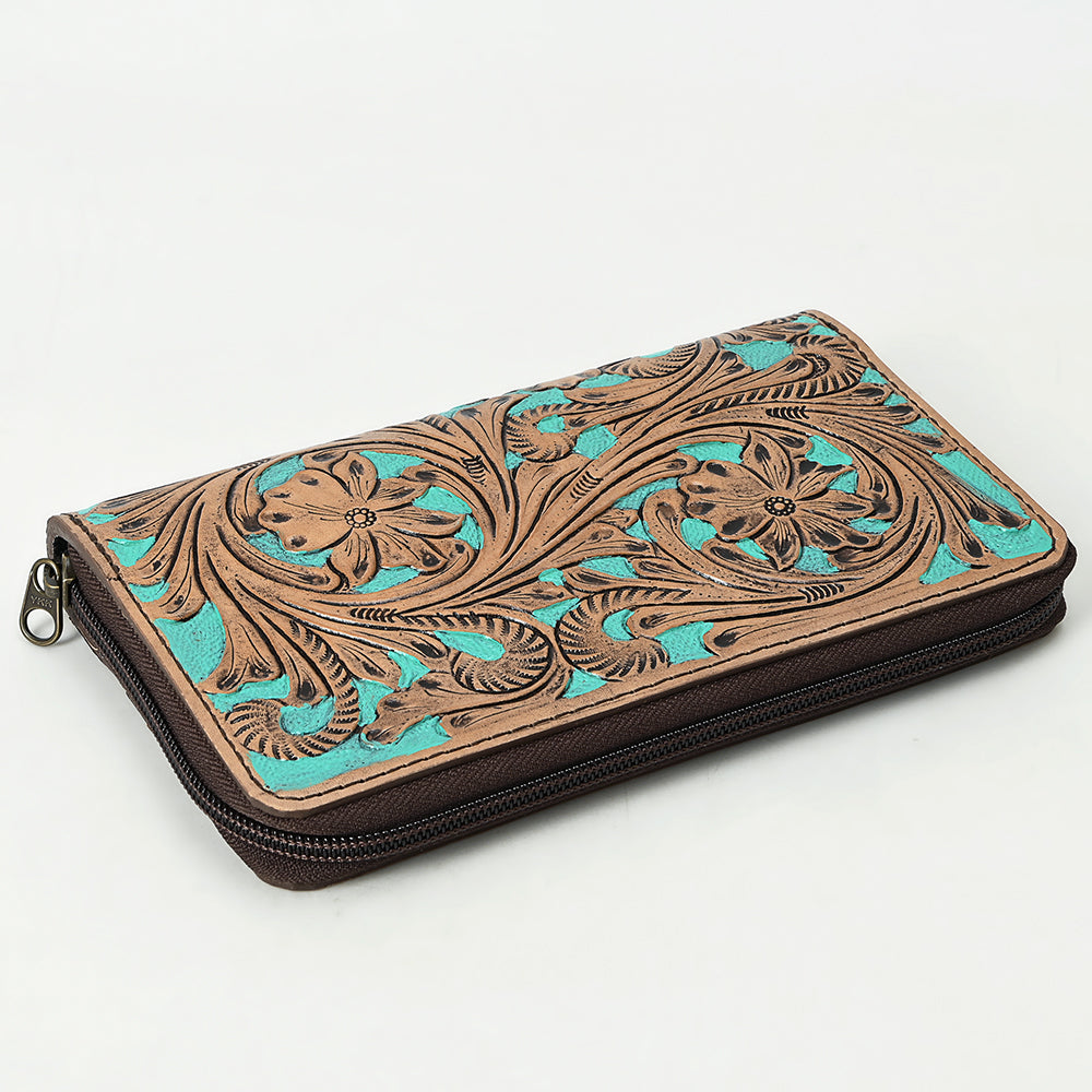 Ohlay Wallet Hand Tooled Genuine Leather