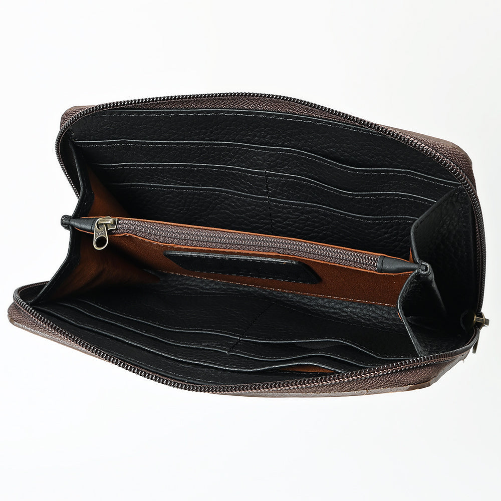 Ohlay Wallet Hand Tooled Genuine Leather