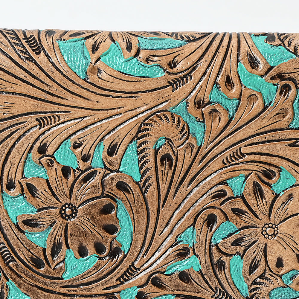 Ohlay Wallet Hand Tooled Genuine Leather