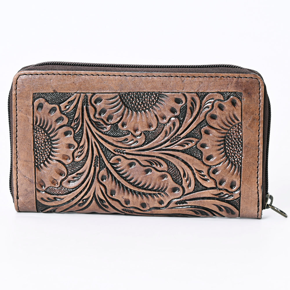 OHLAY Hand-Tooled Genuine Leather Wallet