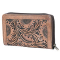 OHLAY Hand-Tooled Genuine Leather Wallet